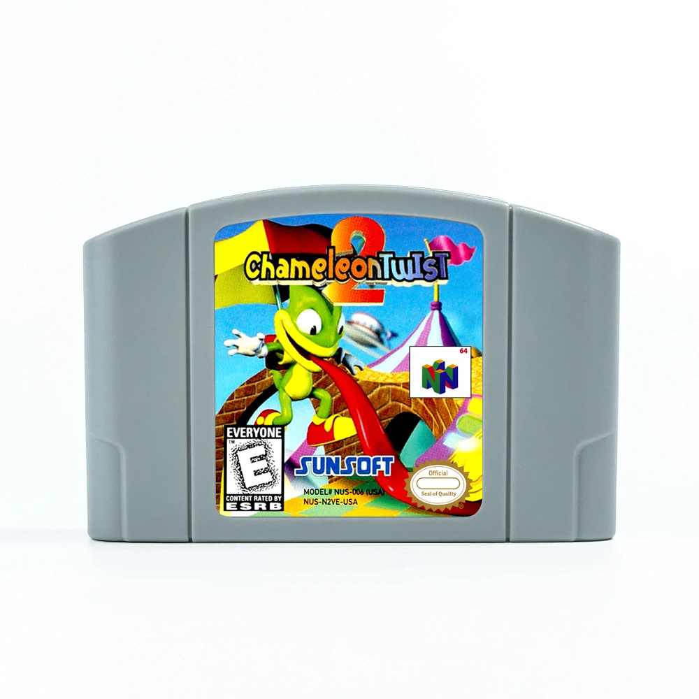 Chameleon Twist 2  Game Cartridge for 64 Bit NTSC USA  Consoles N64 Game Card