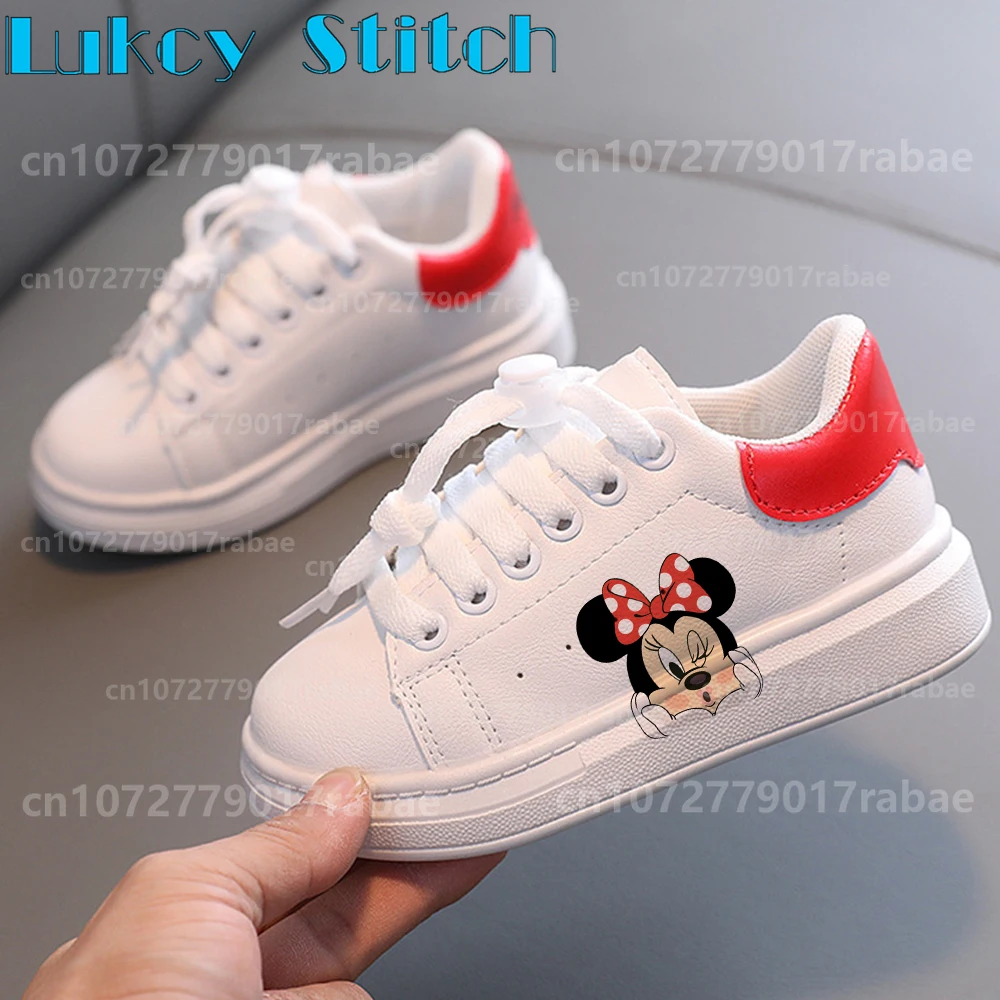 Minnie mouse Girl boy baby Soft shoes Fashion Children Sneakers Cartoon Student Running Casual Sports Shoes Christmas Gift