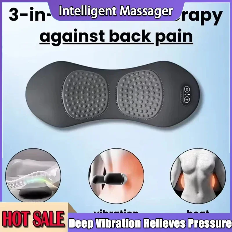 

3-in-1 Shiatsu Back Massager for Bed Portable Deep Tissue Pain Relief for Shoulder Lower Back And Waist