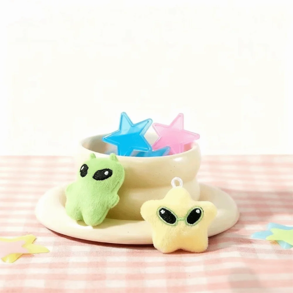 Cute Soft Backpack Pendant Mini Cute Star Mobile Phone Rope Kawaii Style Adorable Alien Cat Keychain Birthday