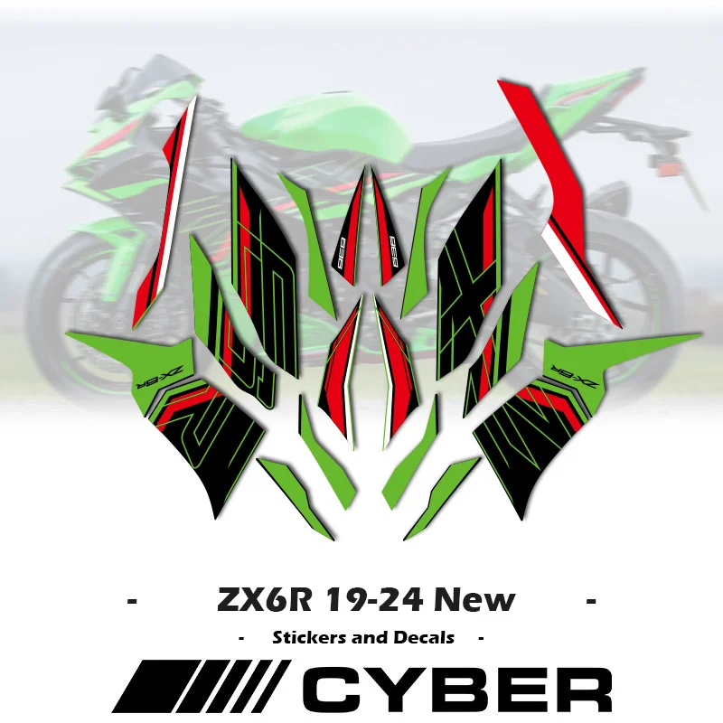 

For Kawasaki ZX-6R ZX6R Ninja6R 2024-2025+ ZX6R 24-25 Motorcycle Fairing Shell Replica Sticker Decal