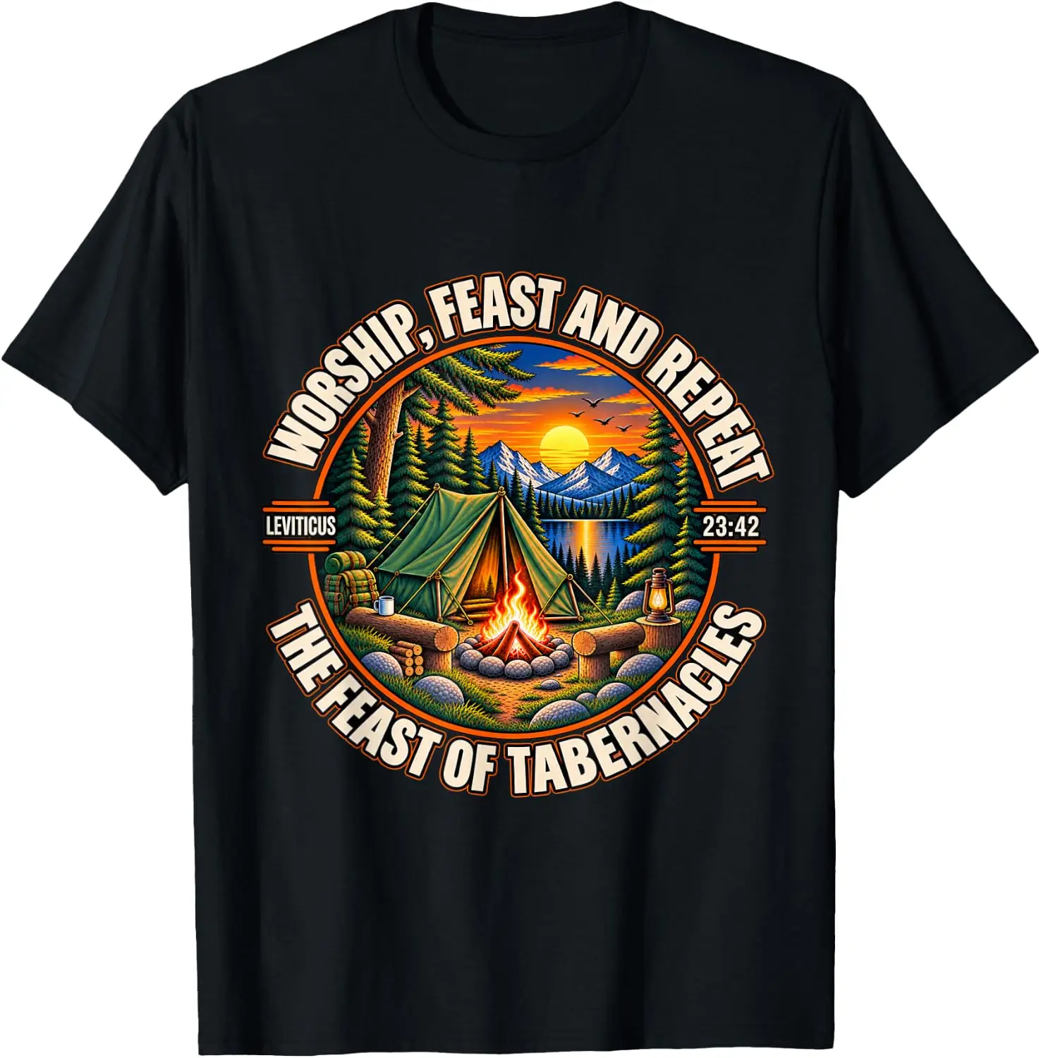 Of Tabernacles Hebrew Israelite Feast Days Sukkot T-Shirt Unisex Vintage Graphic Print T‑Shirt Retro Aesthetic Crew Neck Short Sleeve Soft Cotton Tee Casual Streetwear Tops Men.Unisex Holiday Festive Graphic Tee Party