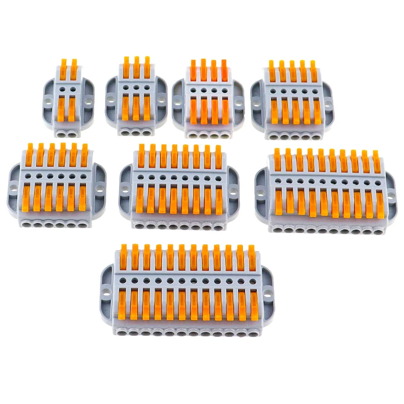 Wire Connectors 2 pins screw Terminal Block push-in Quick Connector Docking Wiring Connector compact Electrical Cable Connector