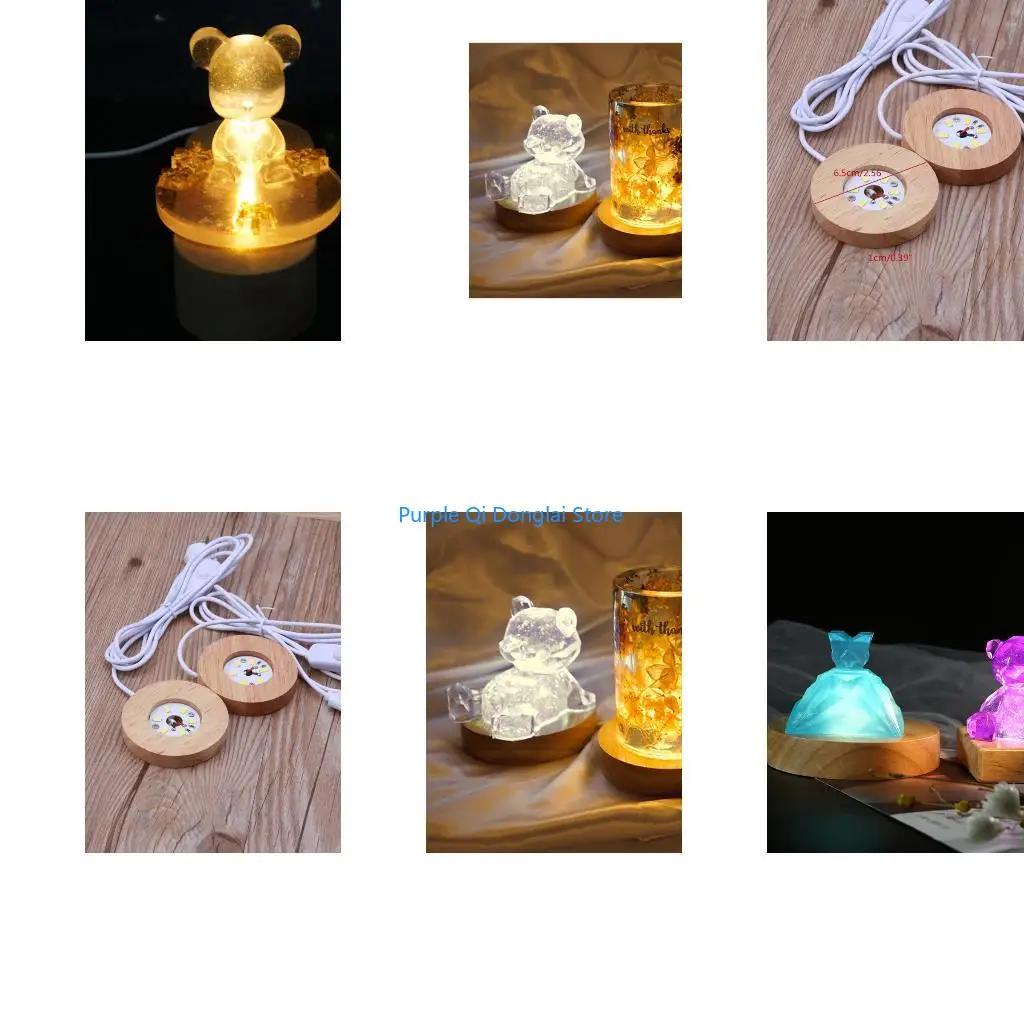 L21E Night Light Base LED Luminous Base Night Light USB Crystal Salt Light
