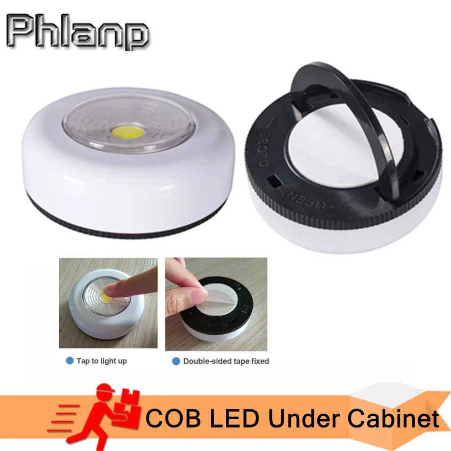 Self Adhesive Wireless Wall Lamp COB LED Under Cabinet Light Wardrobe Cupboard Drawer Closet For Bedroom Kitchen Night Light