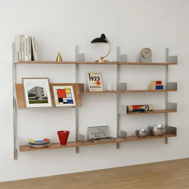 Track System Shelf Small Unit Wall Hanging Adjustable Storage Rack Living Room Suspended Baffle Display Rack