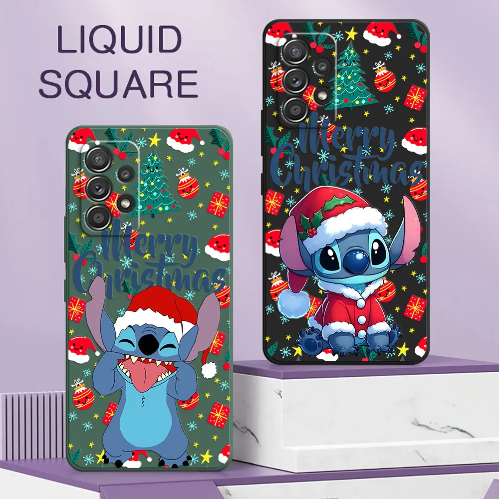 

Merry Stitchs Christmas A56 Case For Samsung Galaxy A55 A54 A53 A36 A35 A34 A52 A72 A32 A51 A26 A56 A07 A17 Silicone Phone Cover