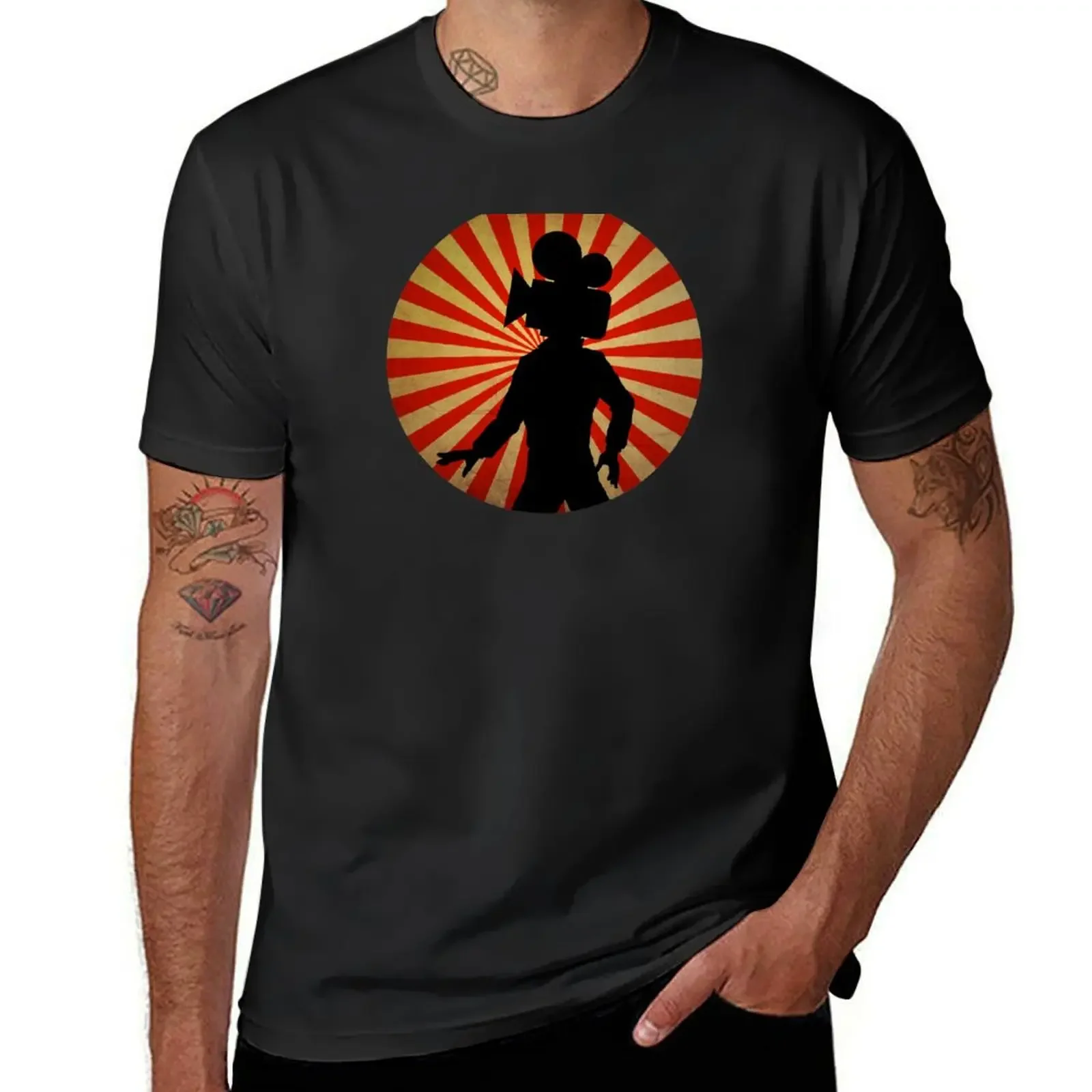 Film Camera head, film director, DOP, geek stuff T-Shirt new edition man t shirt anime shirt Clothing plain black t shirts men