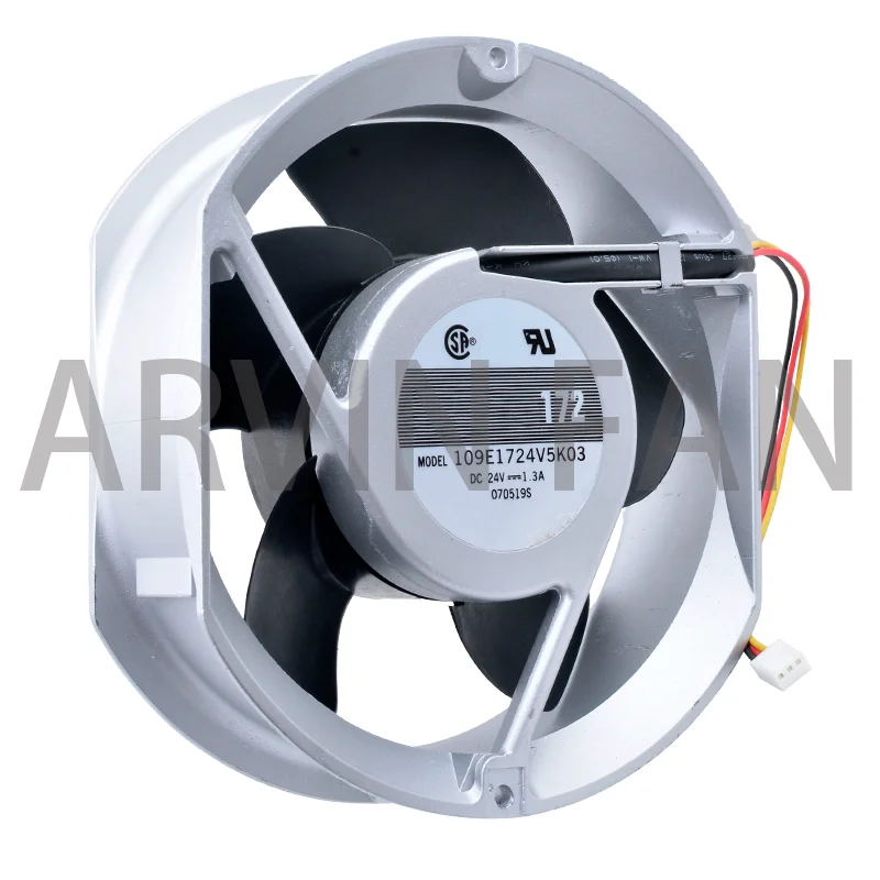 

Brand New Original 109E1724V5K03 17cm 170mm Fan 172x150x51mm DC24V 1.30A Large-volume Aluminum Cooling Fan For Inverter