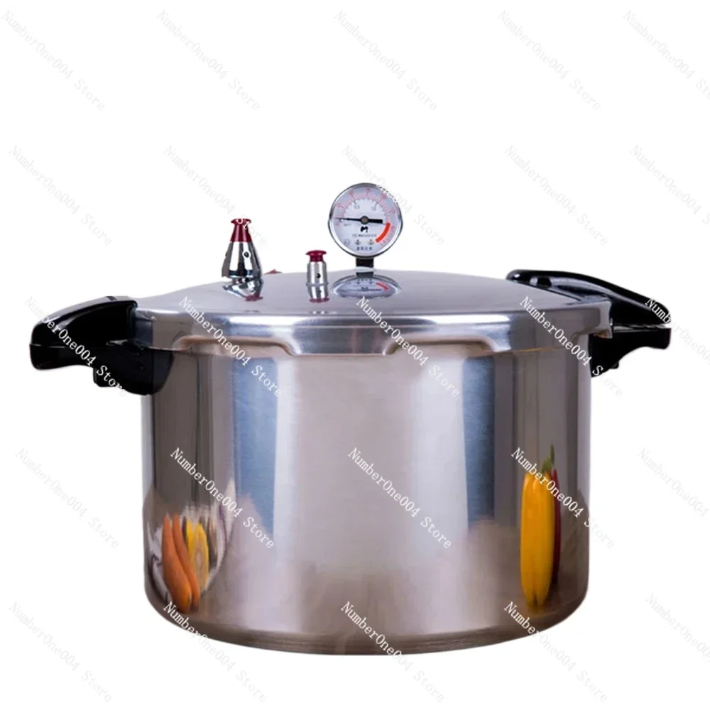 Large Capacity 22L Commercial Explosion-Proof With Pressure Gauge Aluminium Alloy Pressure Cooker