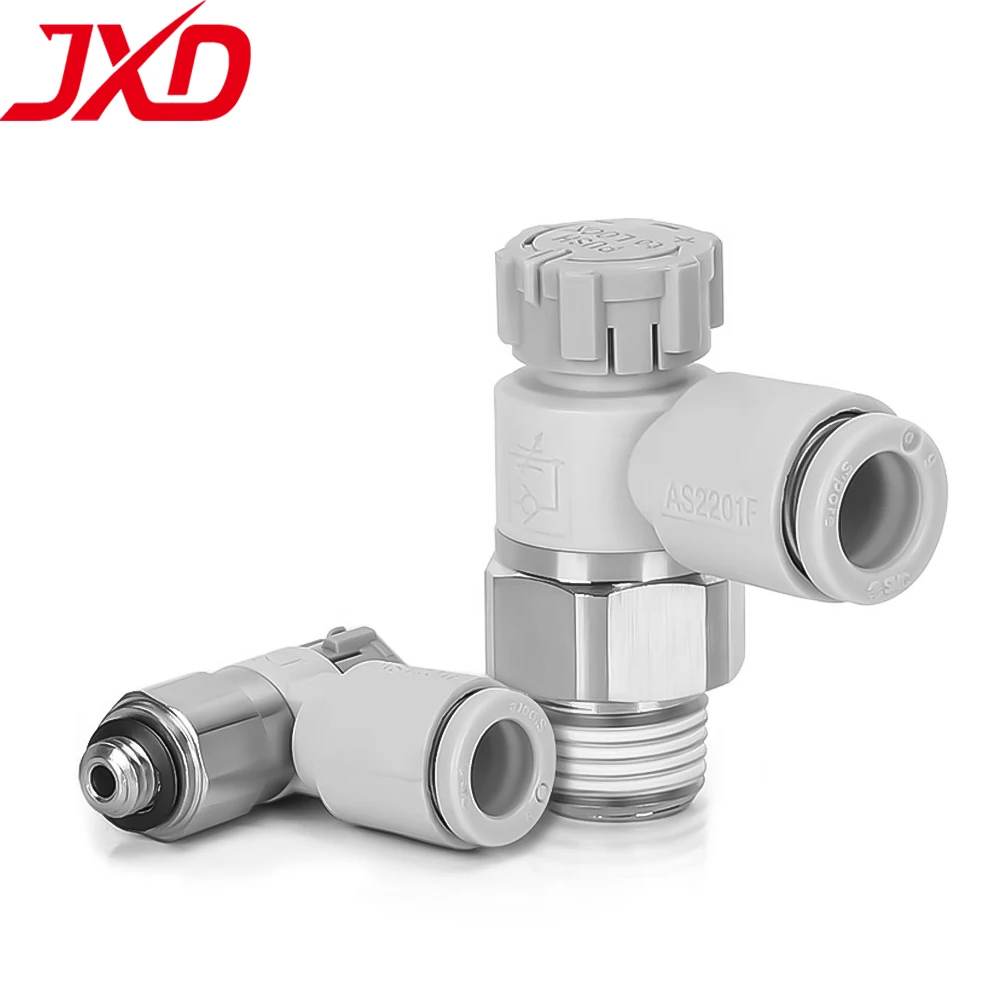 5PCS JXD AS Series AS2201F-01/02-04/06/08/10/12SA AS3201F-03/04-06/08/10/12/16SA Air Speed Control Valve For Air Exhaust