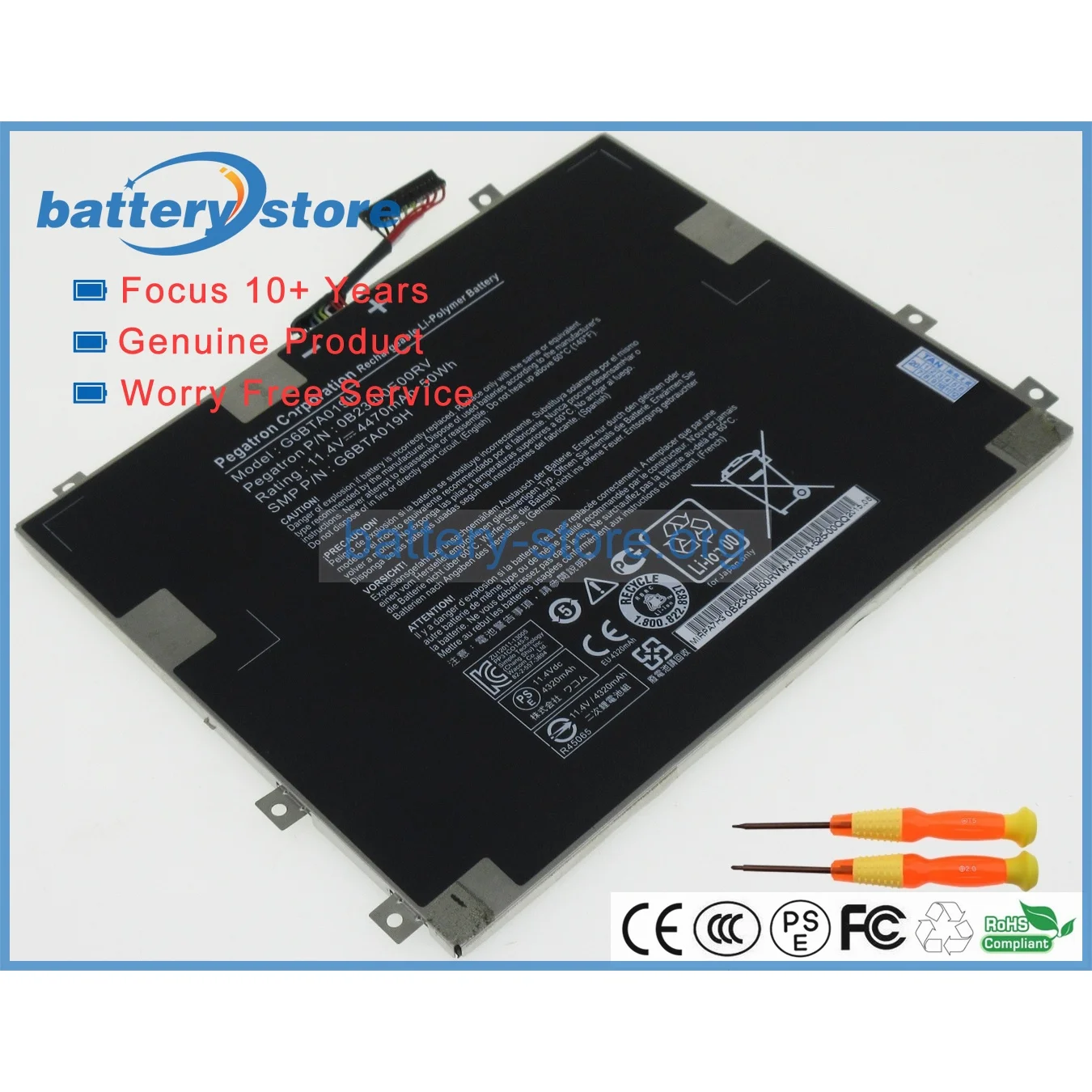 Genuine original laptop batteries for G6BTA019H,0B23-00E00RV,cintiq companion 2,DTH-W1310,11.4V,4 cell