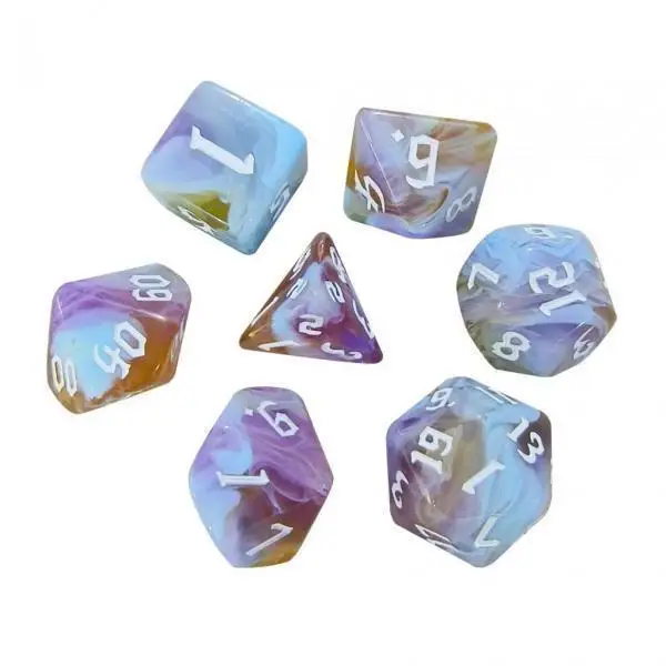 

Набор акриловых многогранных игральных костей D8, D10, D12, D20 для ролевых и настольных игр, а также для математических занятий