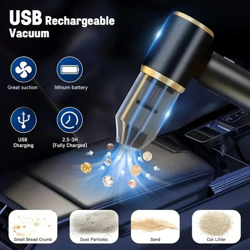 4000Pa Handheld Car Vacuum Air Blower USB Charging Mini Vacuum Car Cleaner For Car Home Appliance Portable Wireless Cleaner