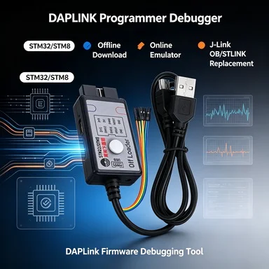 DAPLINK Universal Debugger Probe, STM32/STM8 Offline/Online Programmer, Replaces J-Link OB & ST-LINK
