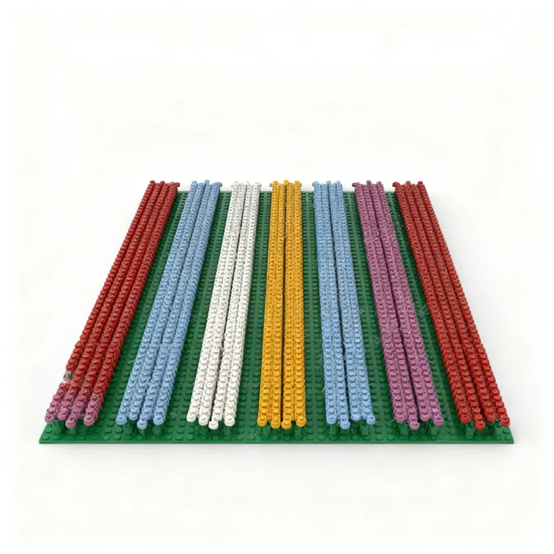 

3864pcs MOC City Scale Tulip Field Model Building Blocks Construction Toy Christmas Gifts DIY Creative Idea Education Birthday