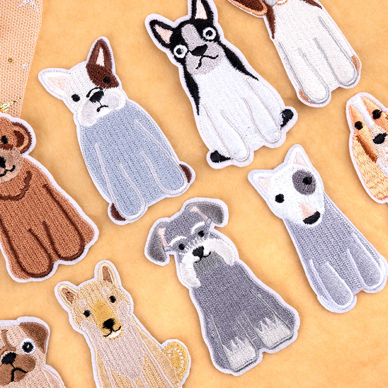 New Cartoon Pet Dog Patch For Clothing Thermoadhesive Patches Iron On Sewing On Kids Jeans Fusible Stickers Appliques Decoration