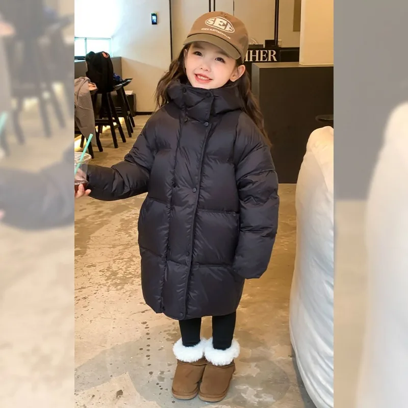 2025 Winter Thermal Insulated Children's Cotton Jacket for Boys & Girls Mid-Length Stylish Baby Cotton Coat Outerwear Trendy
