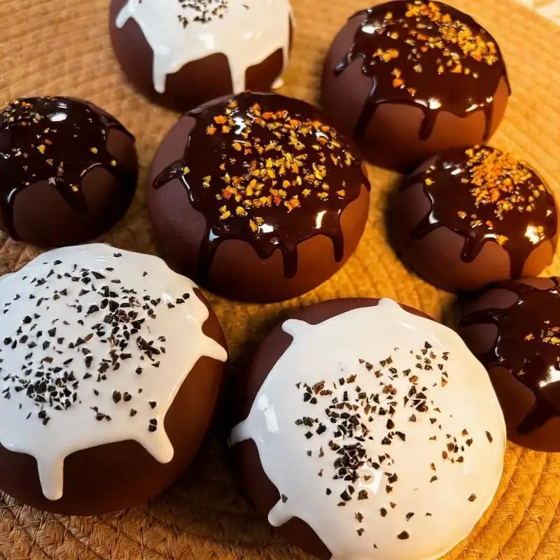 Chocolate Style Squishy Toy Nut Topping Dessert Shape Slow Rising Stress Relief Fidget Toy for Office School Home Use