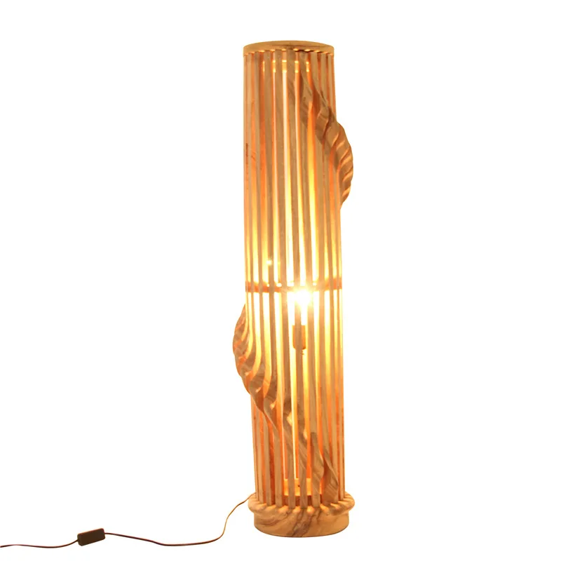 Handmade walnut floor lamp, bed and breakfast cafe hotel decorates lamps with creative craftsmanship