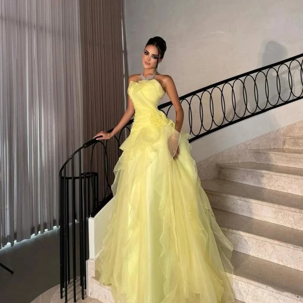 Robe de soirée personnalisée en forme de cœur, magnifique Robe de bal à volants, ligne a, pour occasions formelles, à fleurs