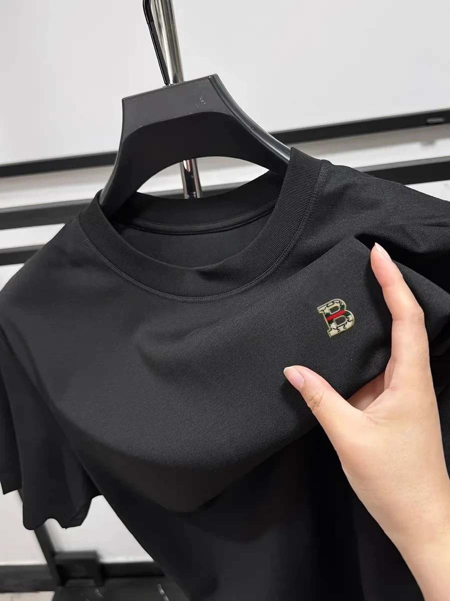 2026 New High end Brand Men's and Women's Short Sleeve Round Neck Printed T-shirt Summer Fashion High end B-Label Casual Top