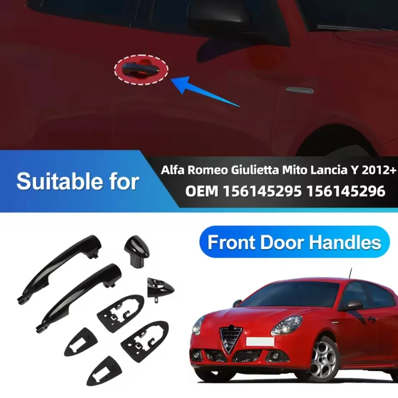 156145295 2156145296 For Alfa Romeo Giulietta Mito Lancia Y 2012+ Replace Auto External Accessories Car Front Outer Door Handle