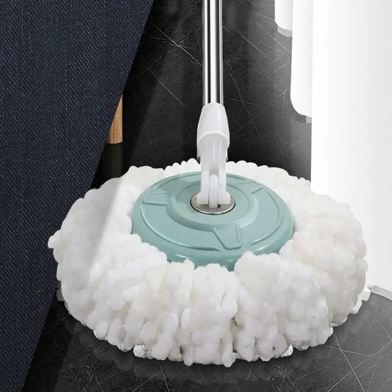 Spin Mop Replacement Head Fiber Mop Refill For Spin Mop Rotary Mop Head Round Mop Replacement Heads Cleans Hard Floor Kitchen