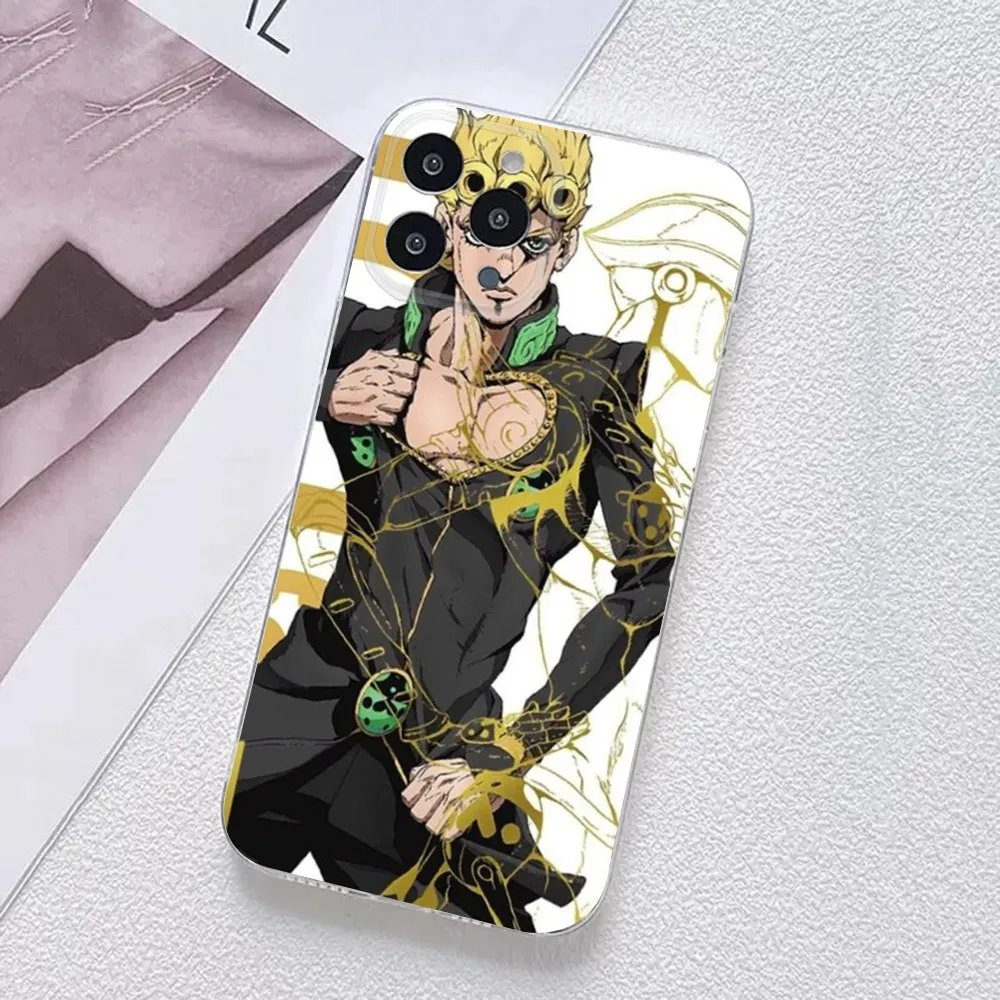 J-JoJo Bizarres Adventures Phone Case For iPhone 11,12,Mini,13,14,15,Pro,XS,Max,X 8,7,6s,Plus,5,SE,XR Transparent Shell