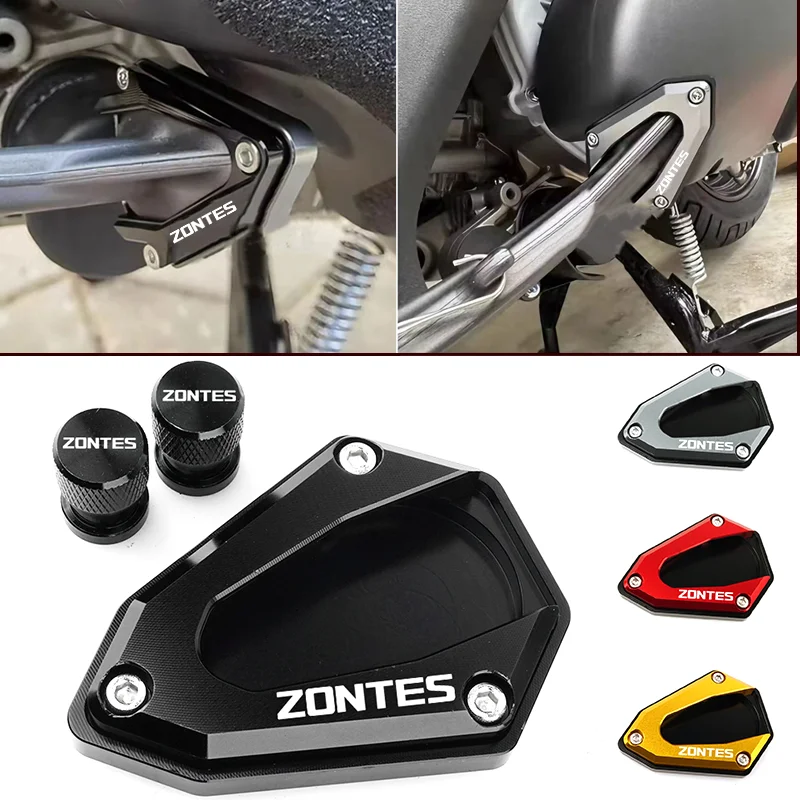 

New For Zontes 350E 350D 350m 368D 368m 350-E 350-D 350-K 350-M Motorcycle Accessories CNC Side Tripod Enlarged Base Side Suppor