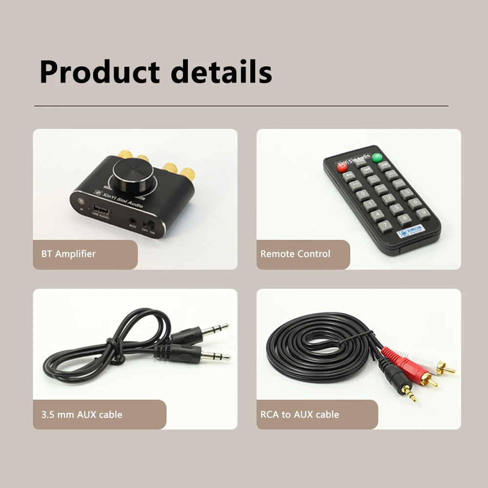 Remote Control Bluetooth 5.1 Sound Amplifier Board 15W+15W HiFi Stereo Audio AMP Amplifier Module DC 9-24V Audio Amplification