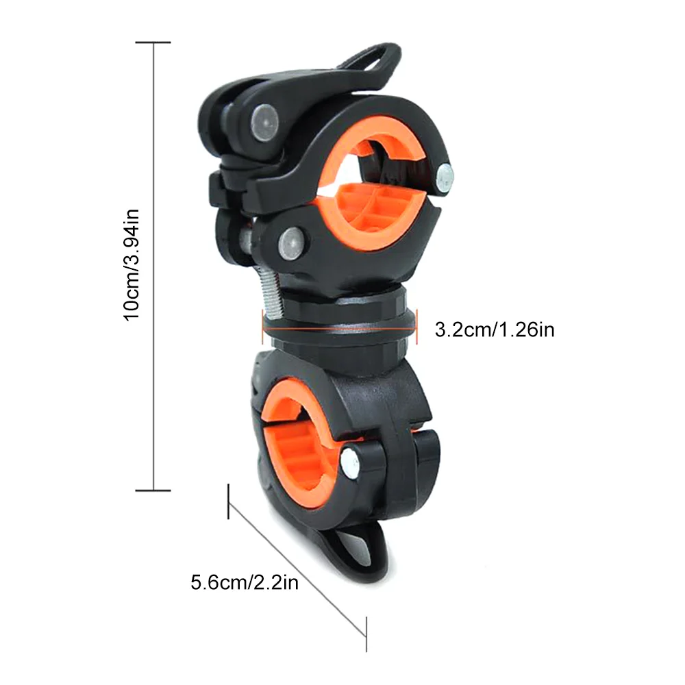 Bicycle Light Bracket Bike Lamp Holder LED Torch Headlight Pump Stand Quick Release Mount 360 Degree Rotatable Bike Accessories