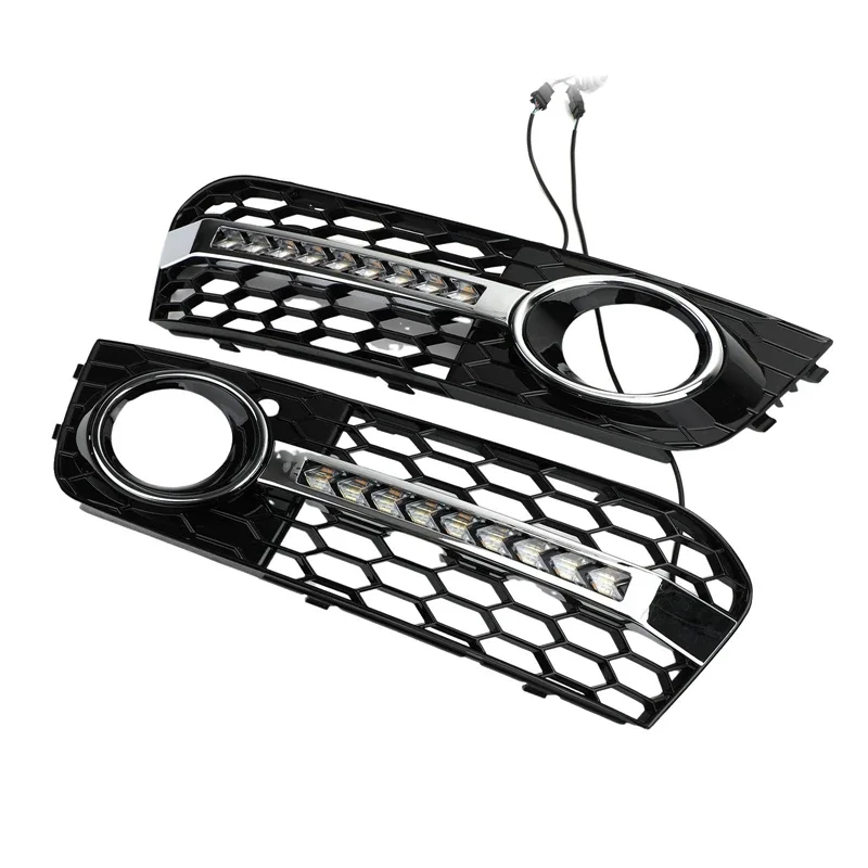 x-t-2pcs-car-led-fog-light-turn-signal-drl-grille-cover-parts-accessories-for-a4-b8-2009-2011