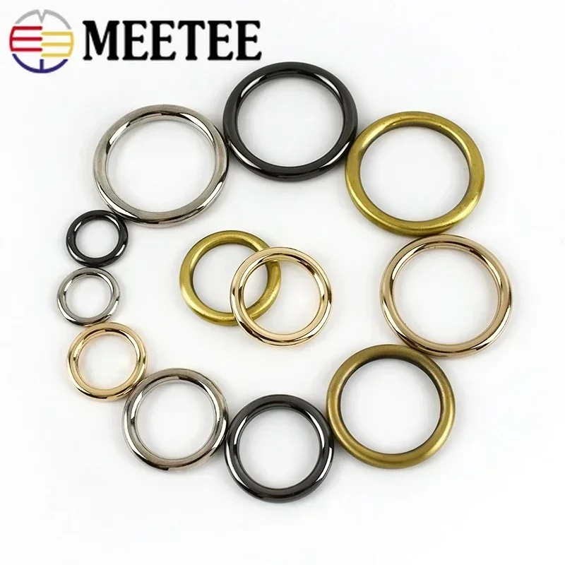 5Pcs Metal O Ring Buckles for Bag Strap Dog Collar Belt Rings Clasp Key Chain Hooks Loops DIY Leather Handbag Accessories