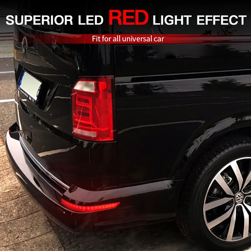 

Красный отражатель заднего бампера для VW Transporter T6 Multivan для Caravelle 2015-2020, светодиодный стоп-сигнал, задний фонарь, противотуманная фара, 2 шт.