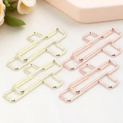 

20pcs Cross Paperclips Metal Small Document Clamp For Office School Home Multi-Use File Clips Stationery Supply Decorative Paper