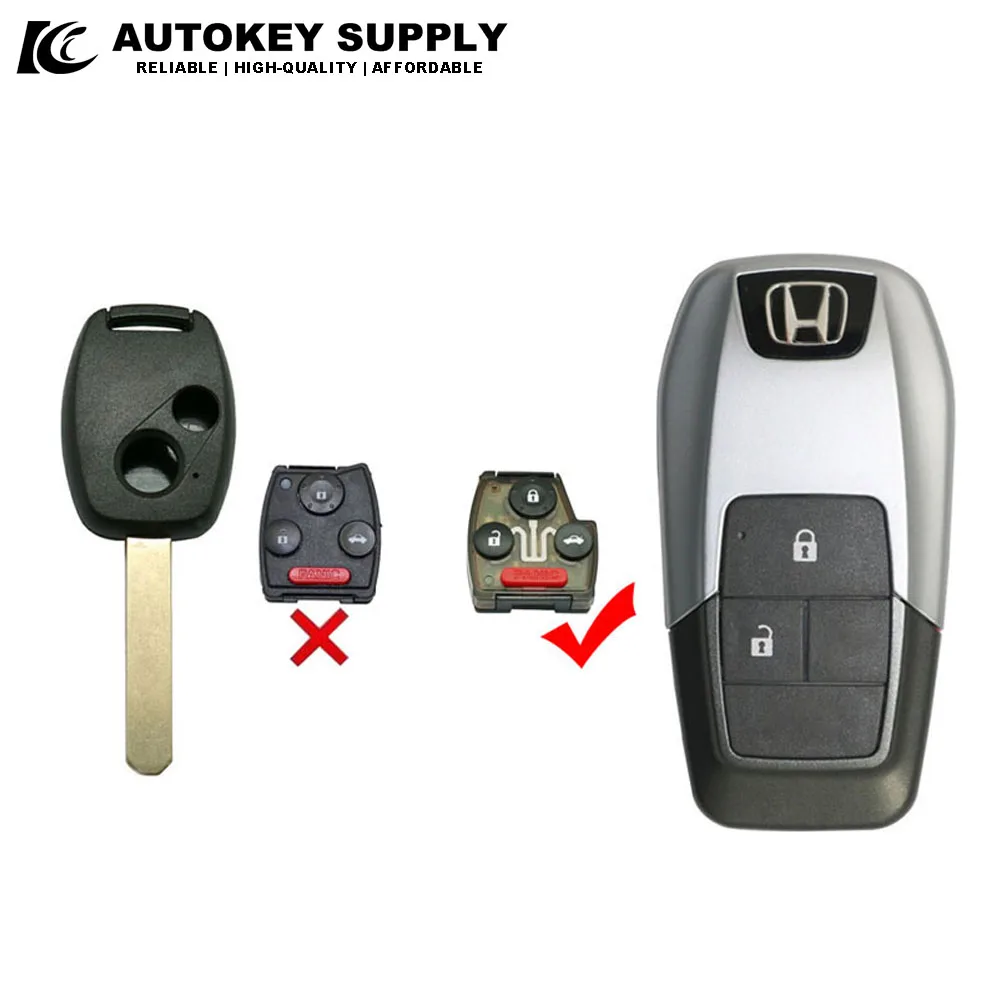 For Honda Modified Folding Key Shell 2 Buttons With Logo (Blue) Various Colors AKHDF313