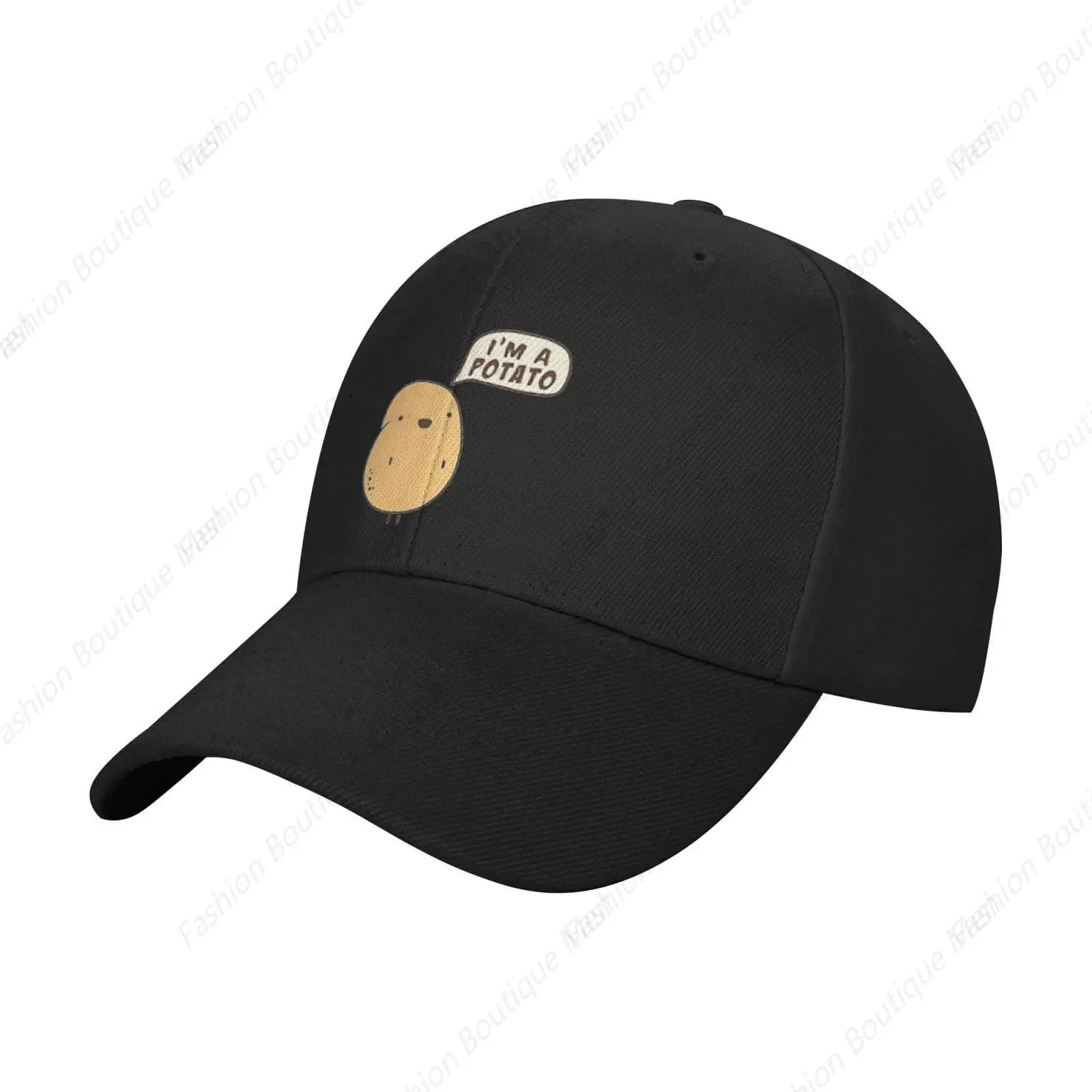 High Quality Funny I'M A Potato Printing Cap Unisex Peaked Cap Sandwich Caps Cowboy Hat Men Women Outdoor Sport Sun Visor ?