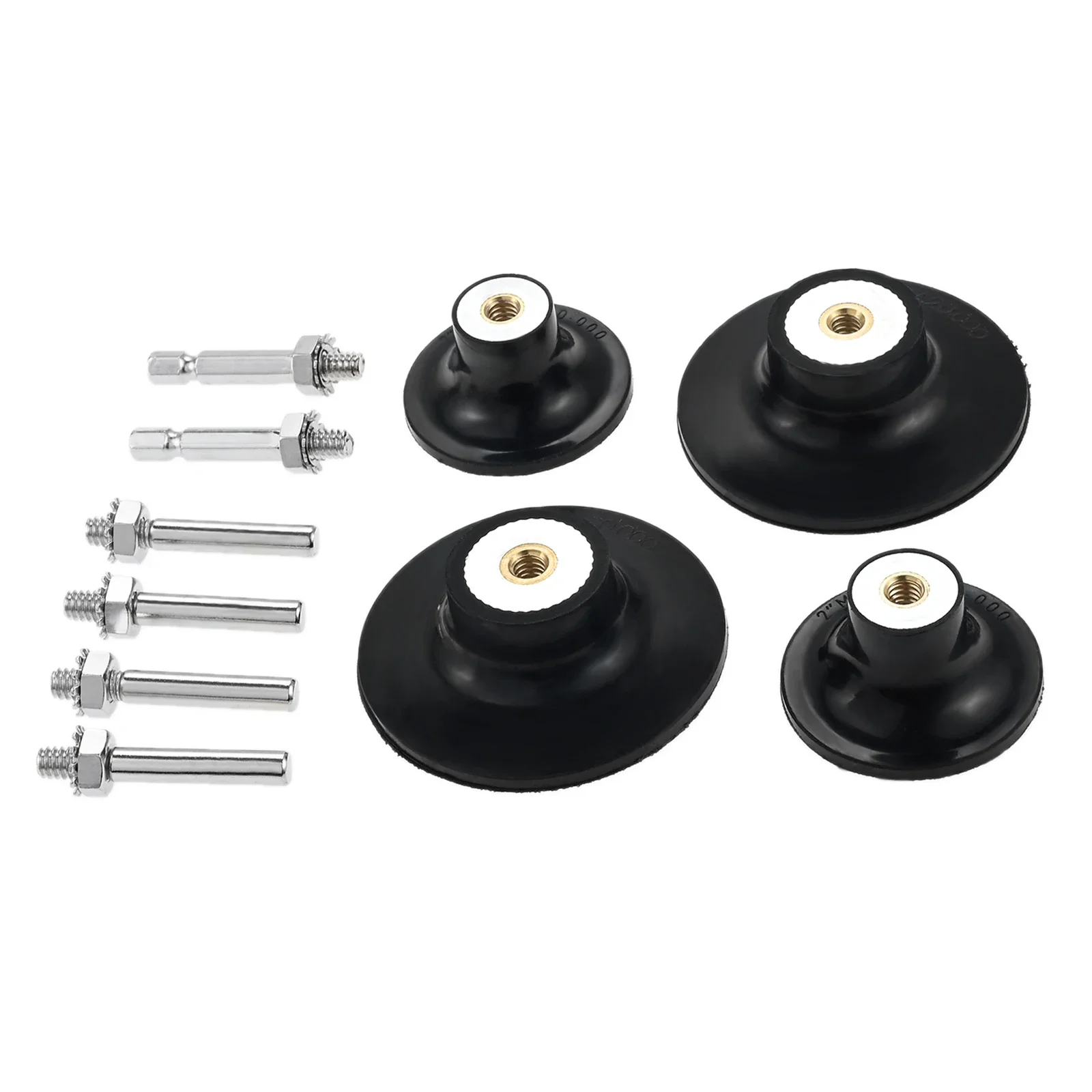 10 unids/set 2 pulgadas 3 pulgadas soporte de almohadilla de disco de cambio rápido con vástagos dobles hexagonales redondos de 1/4 "para amoladora lijado pulido