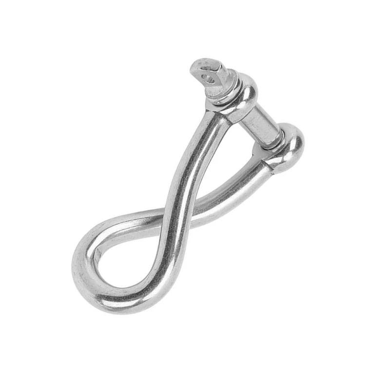 4/5/6/8/10/12mm Twisted Shackle Screw Pin Rustproof Screw Pin Shackle for Sailing Marine Grade Stainless Twist Shackle Dropship