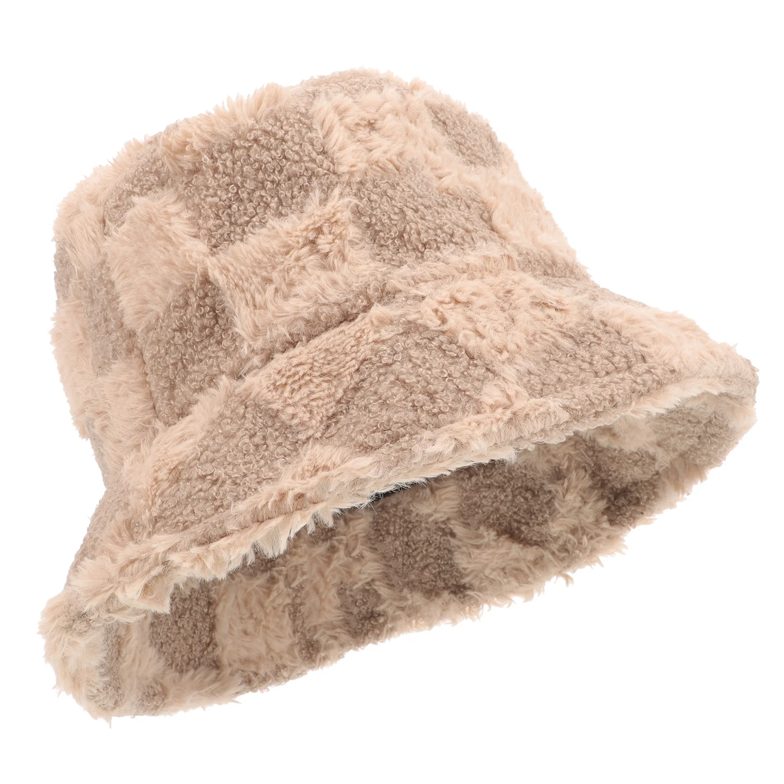 

Bucket Hat Wool Cloche Fisherman Reversible Faux Hats Korean Version