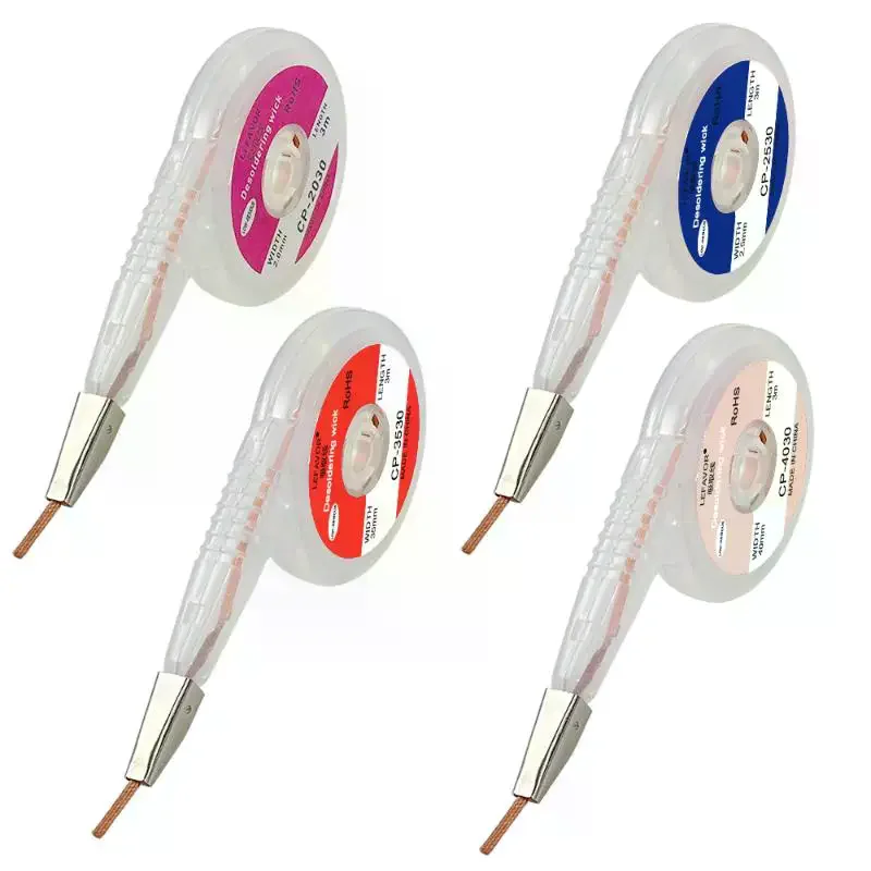 Alat Kabel Kawat Desoldering yang Kuat untuk Menghilangkan Solder, Kemasan Tunggal, Lebar Berbeda, Panjang 3m