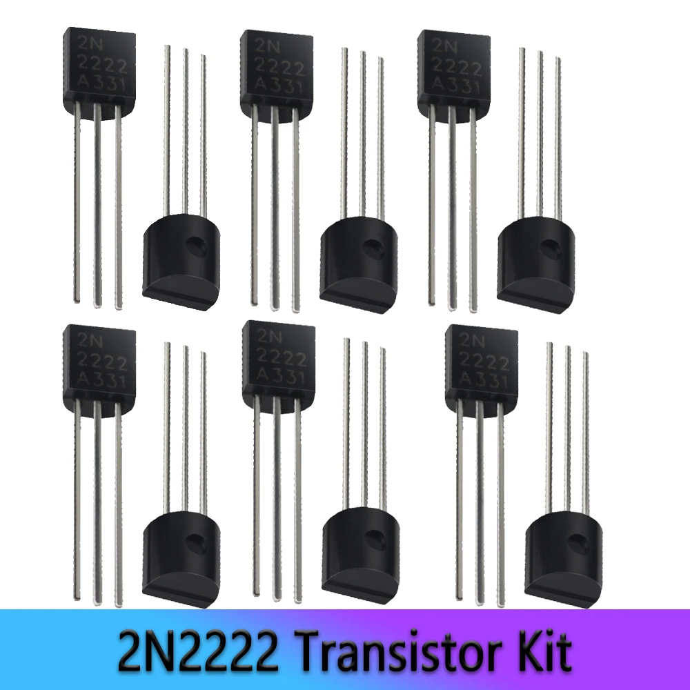 50/100PCS 2N2222 Transistor Kit TO92 NPN 30v 800MA Transistors Triode Electronic kit