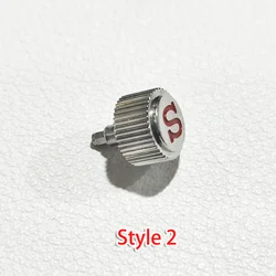 7mm NH35 Crown Screw-in crown Replace Watch For NH 34 NH 35 NH 36 Movement Watch Engraved Signed 'S' Logo Stainless Steel Crowns