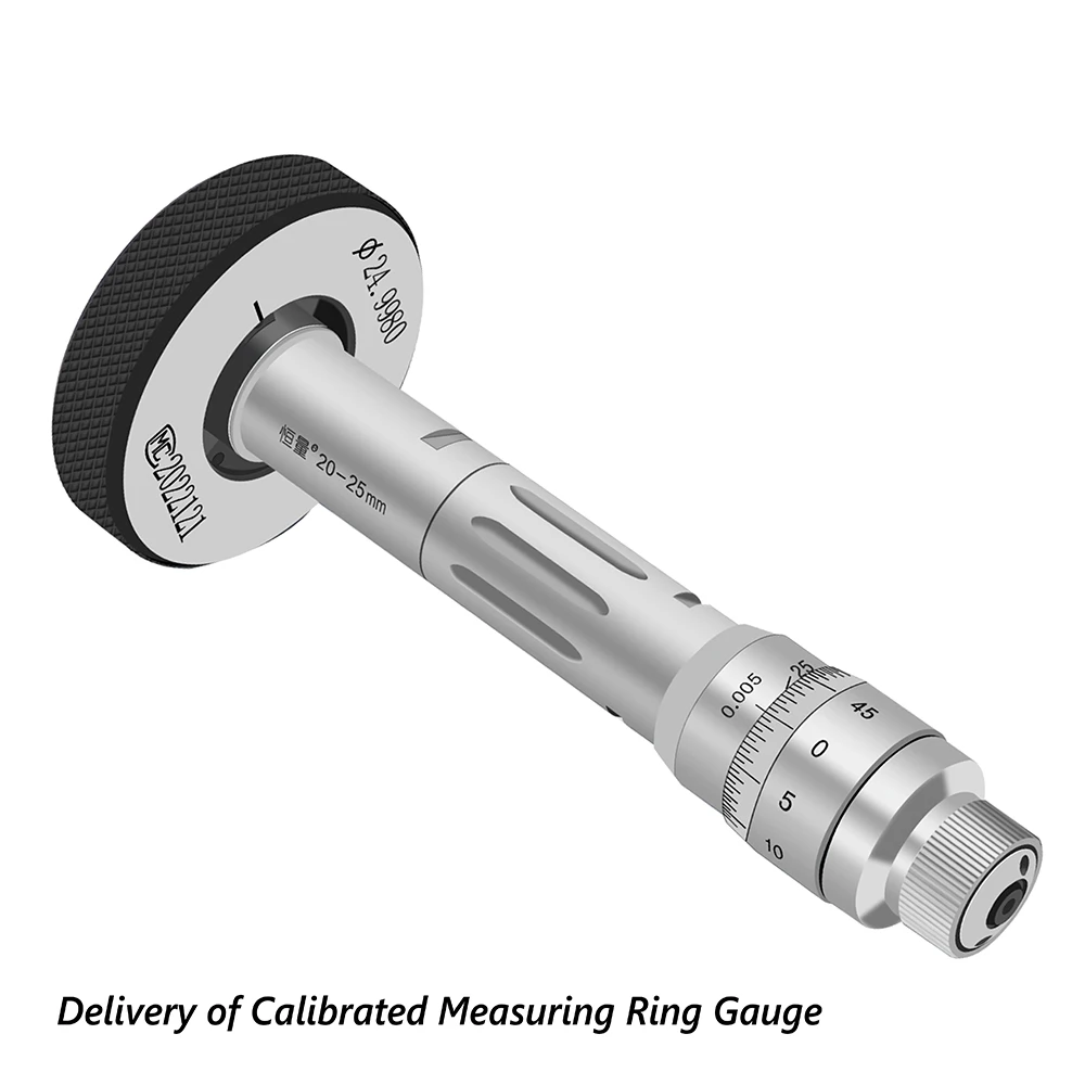 6-50mm Three-Claw Inner Diameter Micrometer Three-Point Internal Measurement Inner Diameter Micrometer Aperture High Precision