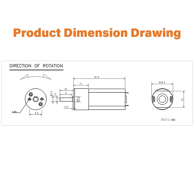 DC 12V Gear Motor 33 50 80 120 230 340RPM CW CCW Reduction Gearbox Motor JGA16-050 Electric Engine DIY Accessories Car Models