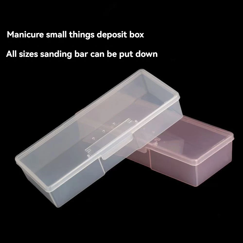 2 Stück/Nagelkunst-Werkzeugkasten, Aufbewahrungsbox für Nagelkunstwerkzeuge, kleine Aufbewahrungsbox für Nagelstudios, Aufbewahrungsbox, rechteckige Kunststoffbox