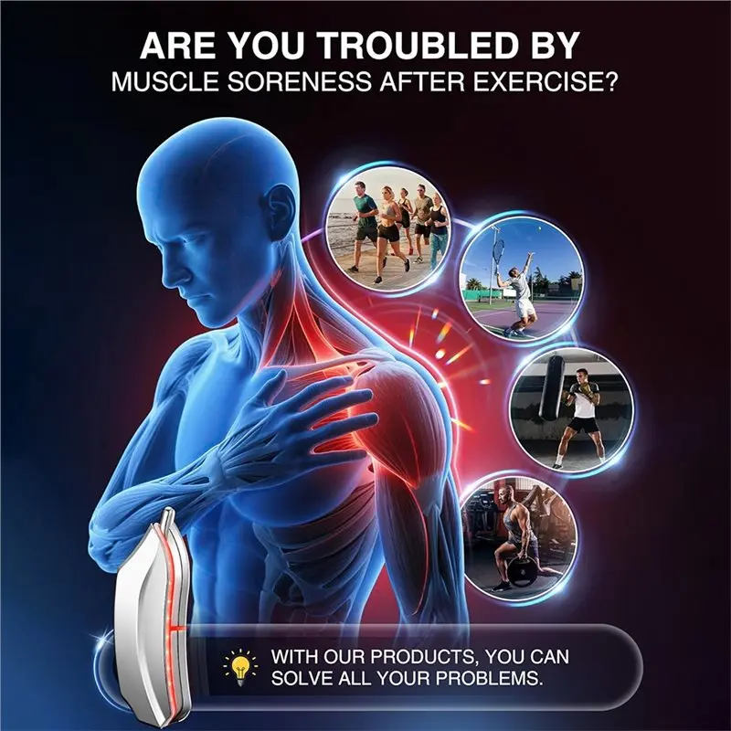 加熱式電気筋膜ナイフ - 深部組織マッサージ用筋肉スクレーパーツール、4つのモード、3つの加熱＆3つの振動ライトケア付き