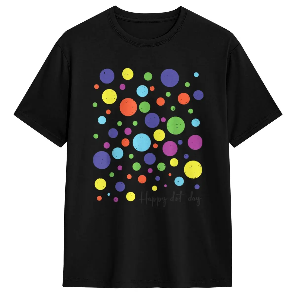 

Happy Dot Day 2025 Polka Dot Boys Girls Kids Teacher Dot Day T-Shirt Harajuku T Shirts Short-Sleeve Tshirt O Neck Oversized Tees