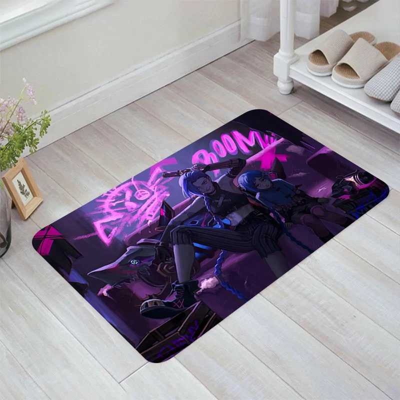 L-League Of L-Legends Jinx Floor Mat Home Room Rugs Balcony Carpets Kitchen Rug Doormat Entrance Door Foot Carpet Mats Bathroom